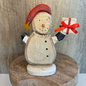 Rustic Snowman Wooden Christmas Holiday Decor  FAST SHIP NEW